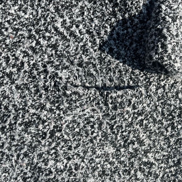 Ambiance size 3XL black and white tweeted collared button up long pea coat - Picture 7 of 7